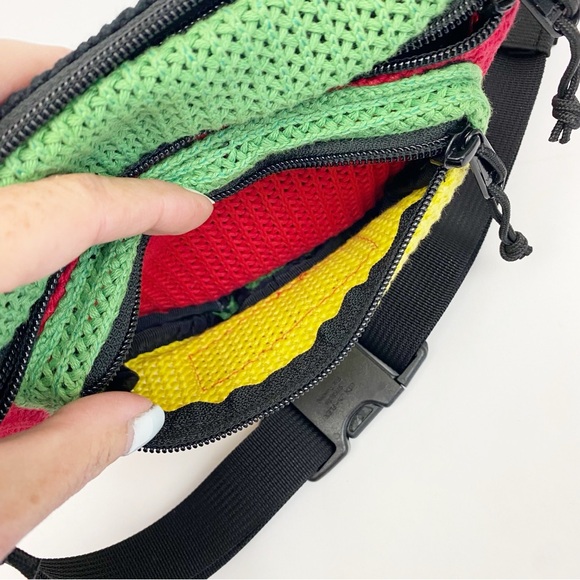 Supreme Authentic Rasta Belt Bag Fanny Pack Red Yellow Green Black Cotton - Picture 10 of 13